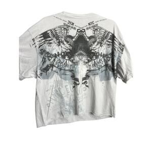 Vintage Y2K Marc Ecko Cut & Sew Graphic T-Shirt XXL Streetwear Eagle Grunge Emo